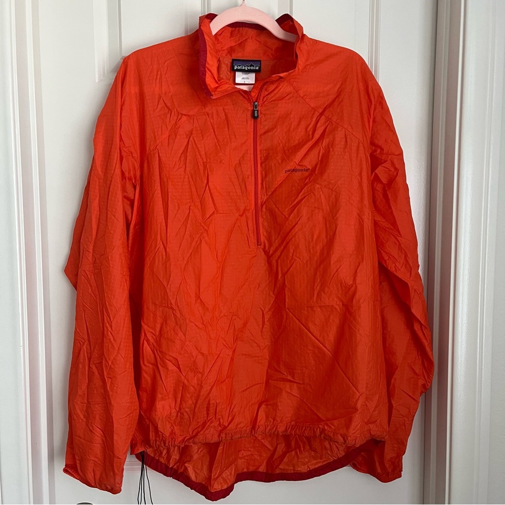 Patagonia Windbreaker Jacket Orange Large Lightweight Gorpcore - Picture 2 of 10